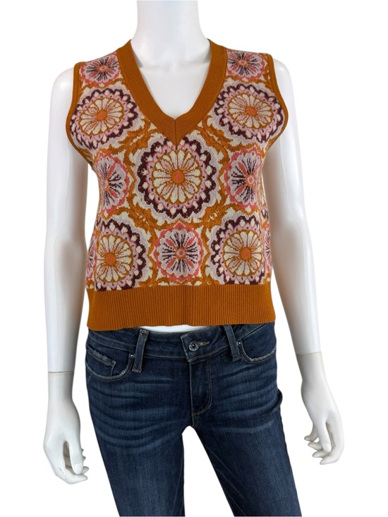 Maeve Sweaters - Maeve by Anthropologie Vera Jacquard Sweater Vest Size S M0946